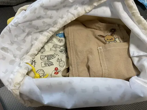 収納ケース 子供服を入れた状態